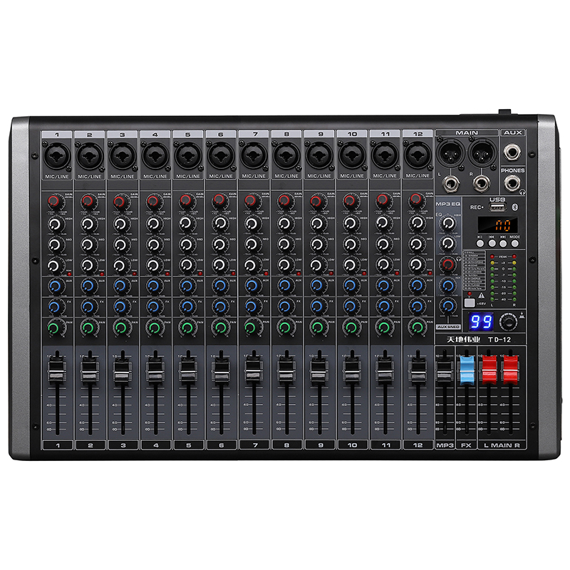 天地伟业会议系统12路调音台内置TD-12高清大图