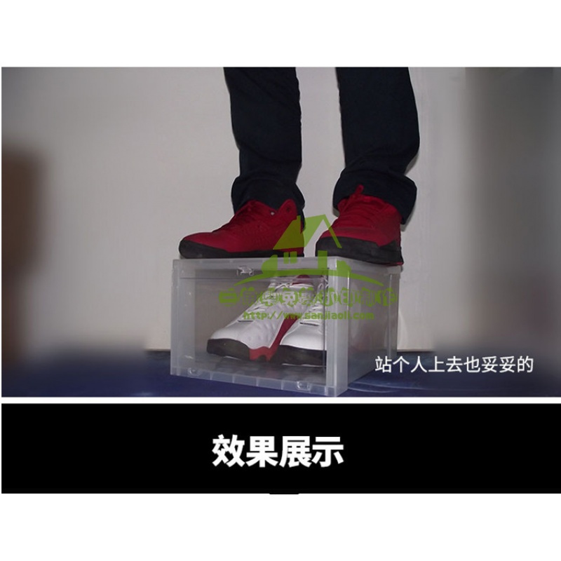 新款aj透明篮球鞋盒 高端收纳盒 乔丹收藏球鞋鞋柜 塑料防尘防潮盒子