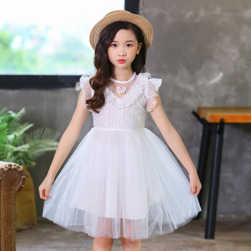 乌鹿童装女童连衣裙2020夏季新款荷叶边短袖412岁儿童公主裙女孩韩版