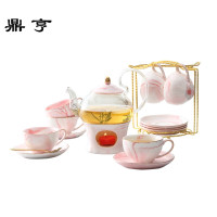 鼎亨北欧花茶杯套装煮水果茶具下午茶玻璃壶茶具家用透明耐热蜡烛