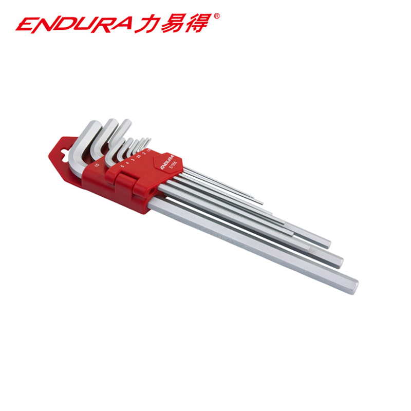 力易得(ENDURA)9件套公制特长平头内六角 内六角扳手组套 E1556