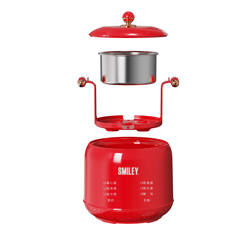笑脸SMILEY 蒸蛋器 SY-HZD3001 红色高清大图