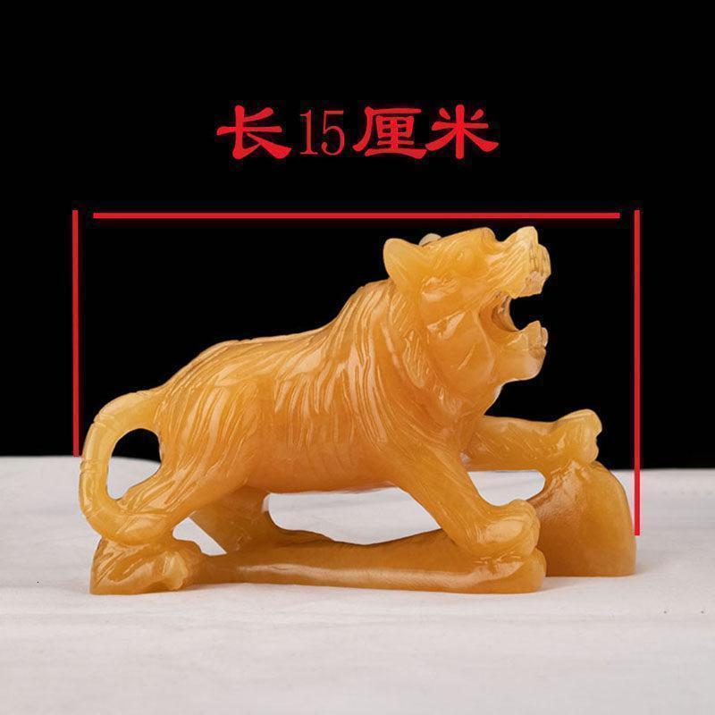 家柏饰(CORATED)玉石老虎上山虎招官摆件办公桌装饰高清大图