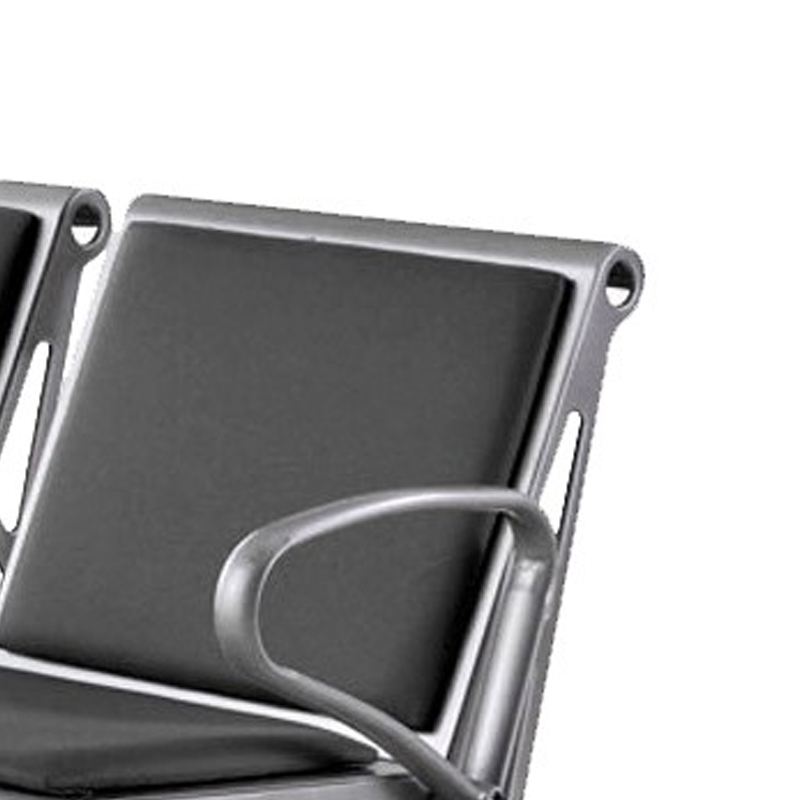 臻远ZY-JCY-19 连排椅机场椅公共座椅等候椅 黑皮机场椅排椅双人位高清大图