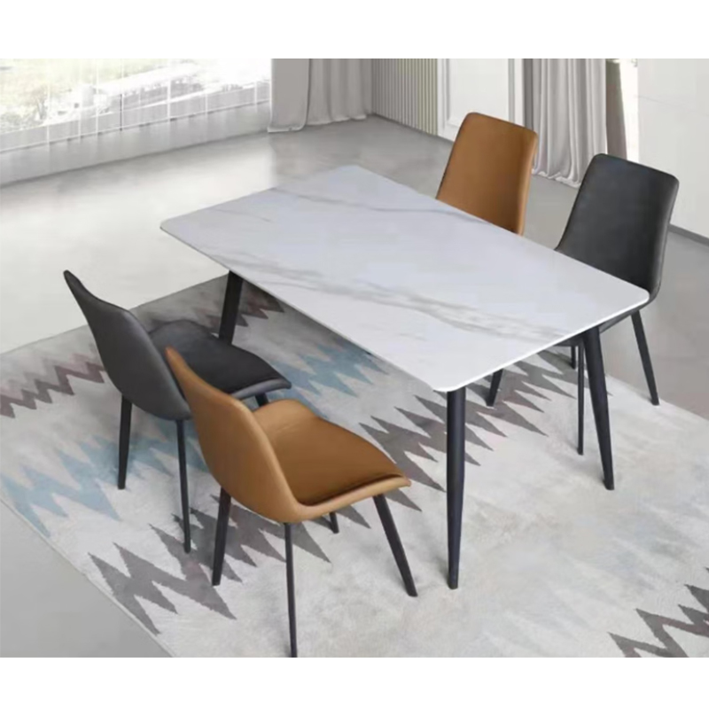 合祥源 QX-CZ28 岩板餐桌一桌四椅 1300*700*750mm 单位:套高清大图