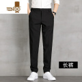 YANXU春季休闲西裤男小西裤商务直筒宽松黑色垂感修身西装裤子男款长裤 28 黑色长裤