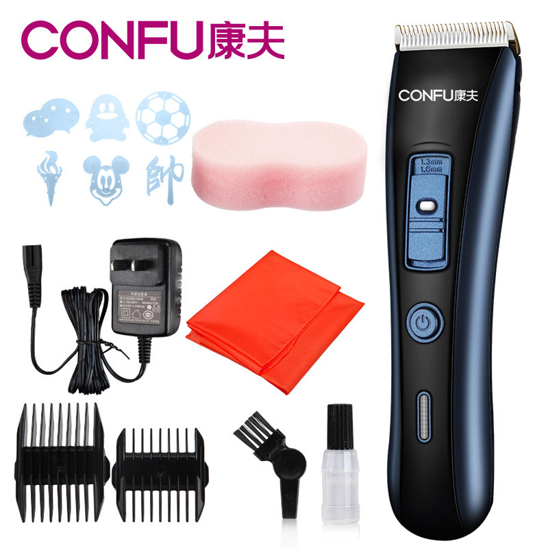 康夫(CONFU)理发器KF-T108 钛合金+陶瓷刀头 无水洗成人儿童电动剃头刀 理发店专业充电式电推剪剪发器