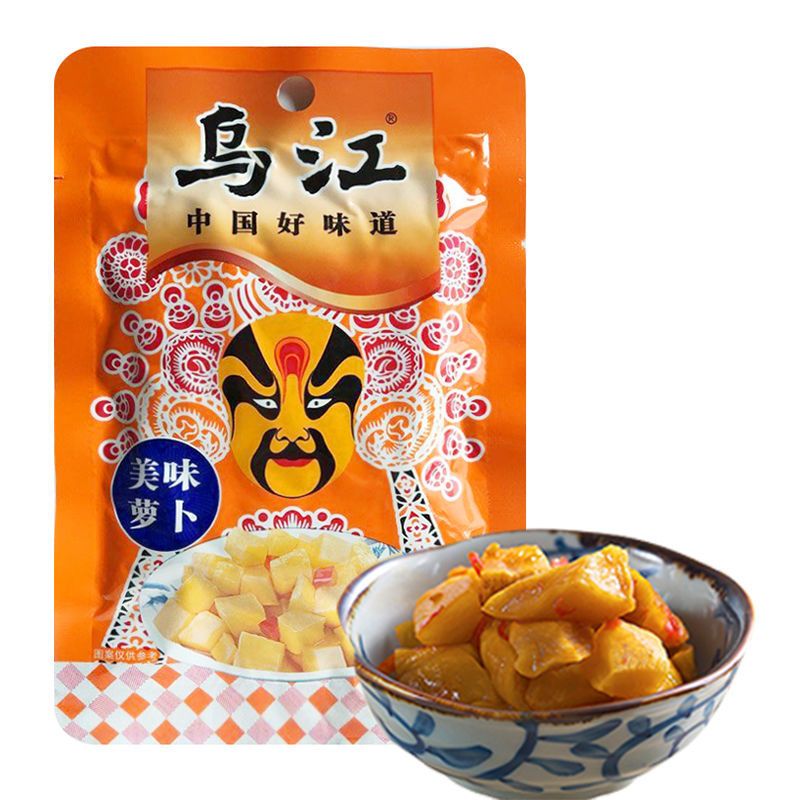 乌江涪陵榨菜鲜脆菜丝清淡不辣清爽下饭菜鲜爽咸菜小包装批发 美味萝卜60克 3袋(无赠品)