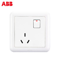 瑞士ABB 开关插座 德静一位三极带开关插座 16AAJ228