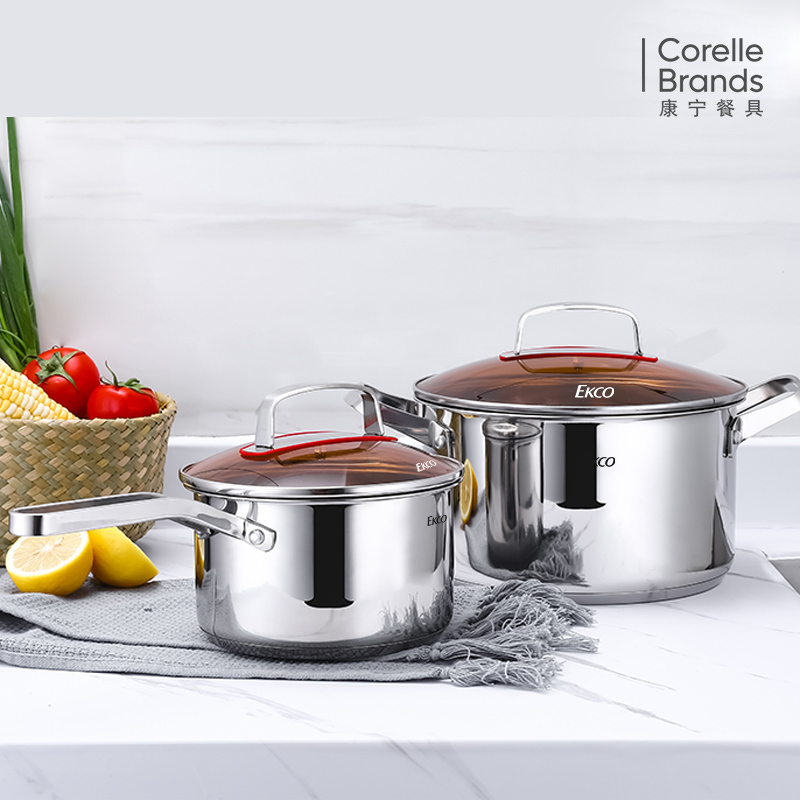 康宁(CORNING) 尊爵豪华锅具两件套 汤锅22cm+奶锅16cm高清大图
