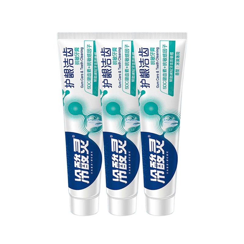 冷酸灵护龈洁齿抗敏感牙膏140g*3支+健齿先锋牙刷2支 -单位:组