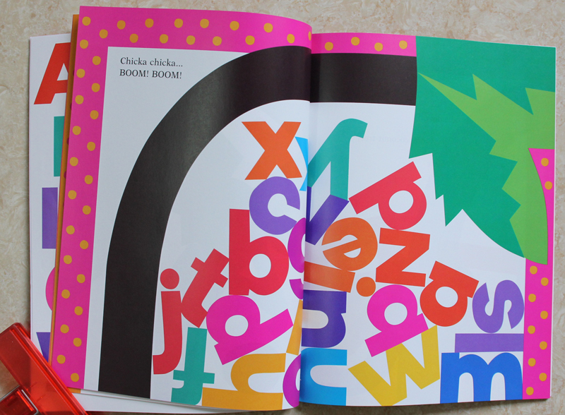 [正版]送音频英文原版廖彩杏书单Chicka Chicka Boom Boom叽喀叽喀碰碰平装 字母数字儿歌韵文启蒙绘本高清大图
