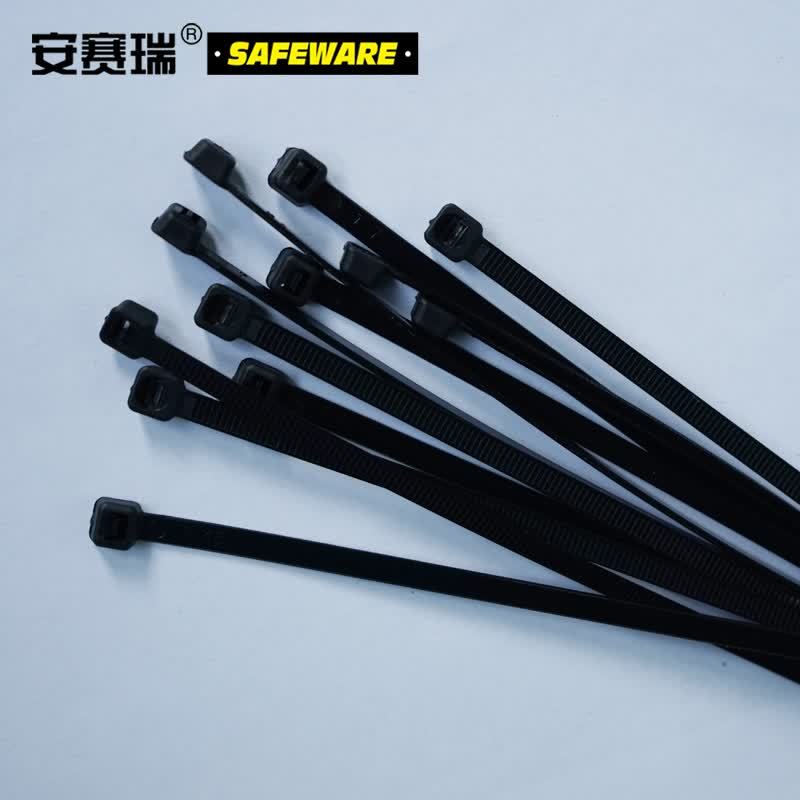 安赛瑞 尼龙扎带(1000根装)1.8×100mm 黑色自锁式尼龙捆扎带扎线带10122高清大图