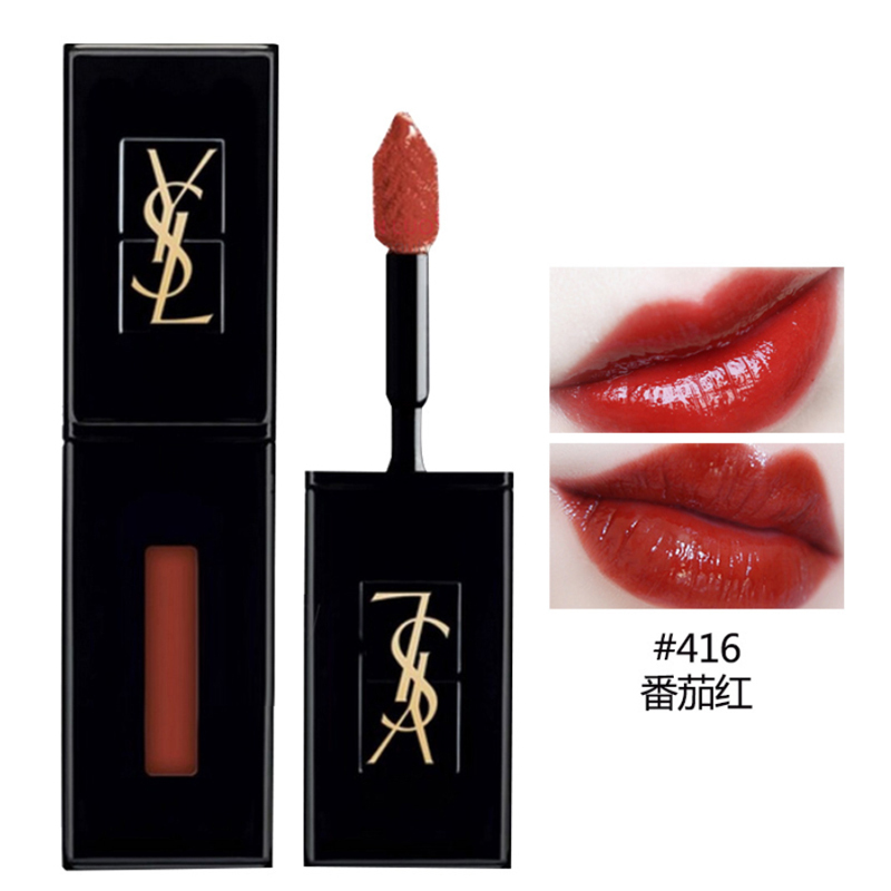 SAINT LAURENT 黑管唇釉 新品镜光唇釉液体口红唇膏5.5ml 416#