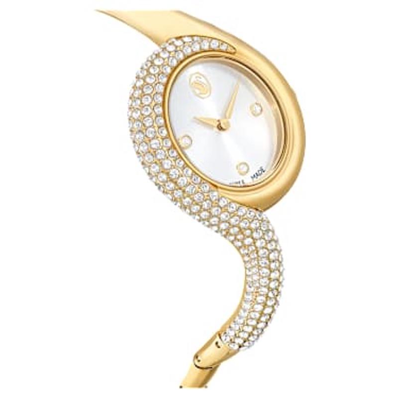 Swarovski施华洛世奇女款mm金色水晶腕表 经典极简设计 时尚优雅