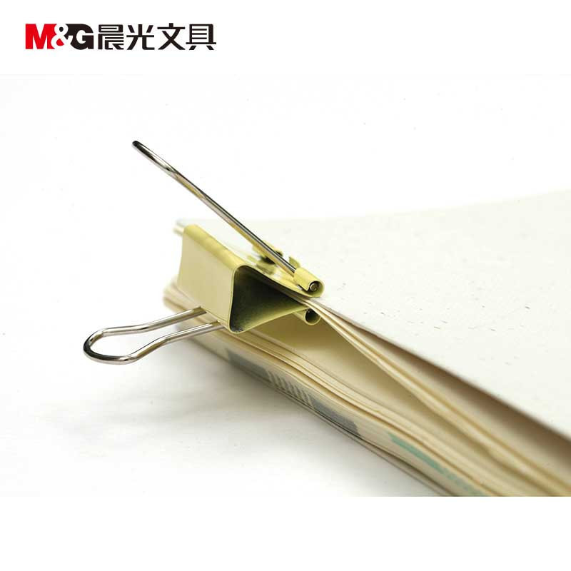 晨光(M&G) ABS92735黑色长尾夹 25mm燕尾夹文件夹子/金属夹/长尾夹/白钢夹/票夹 48只/筒 2筒装