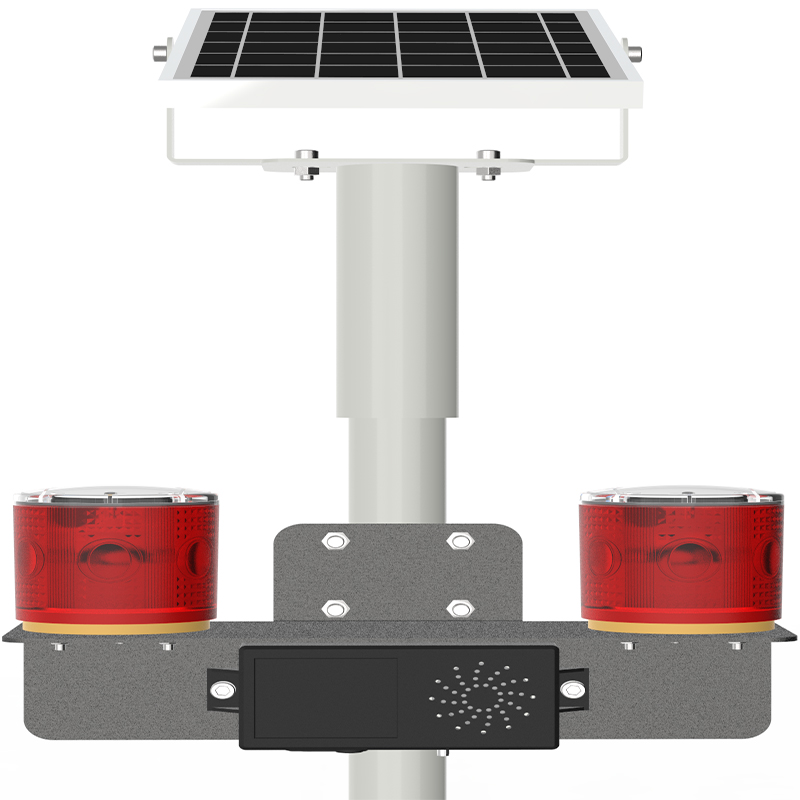 羚翎 LLBJQ-12 1W 3.7V IP66太阳能语音警示灯高清大图