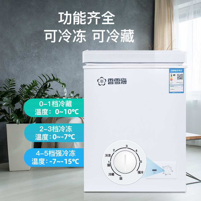 [香雪海旗舰店]冰柜小型家用冷柜 60升 小冰柜卧式冷柜 迷你冰柜一级能效 冷藏冷冻小型 迷你单温柜 商用小冷柜高清大图