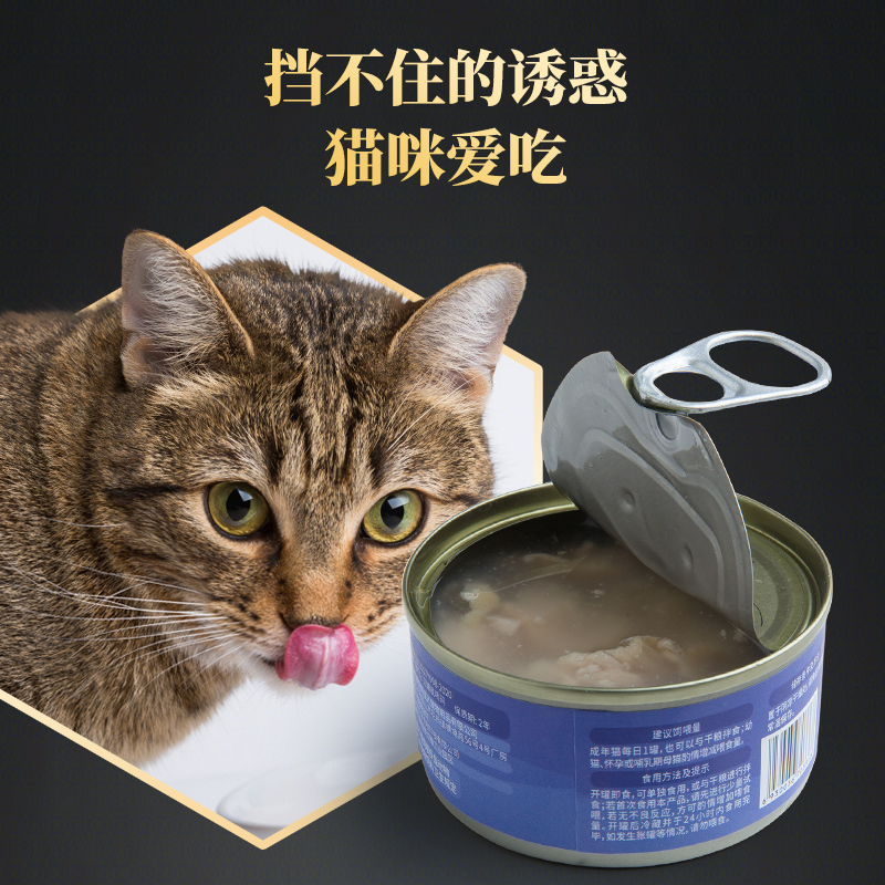 疯狂的主人 猫罐头猫零食成猫幼猫猫粮猫湿粮营养增肥鸡肉大块肉汤罐85克*10罐