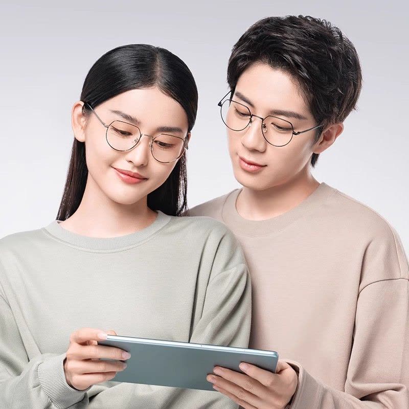 小米 米家防蓝光眼镜钛轻盈多边形 男女同款无度数 黑色图片