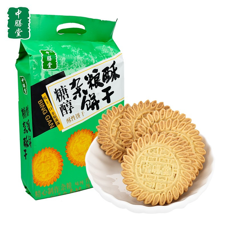中膳堂糖醇杂粮酥饼380克-QS