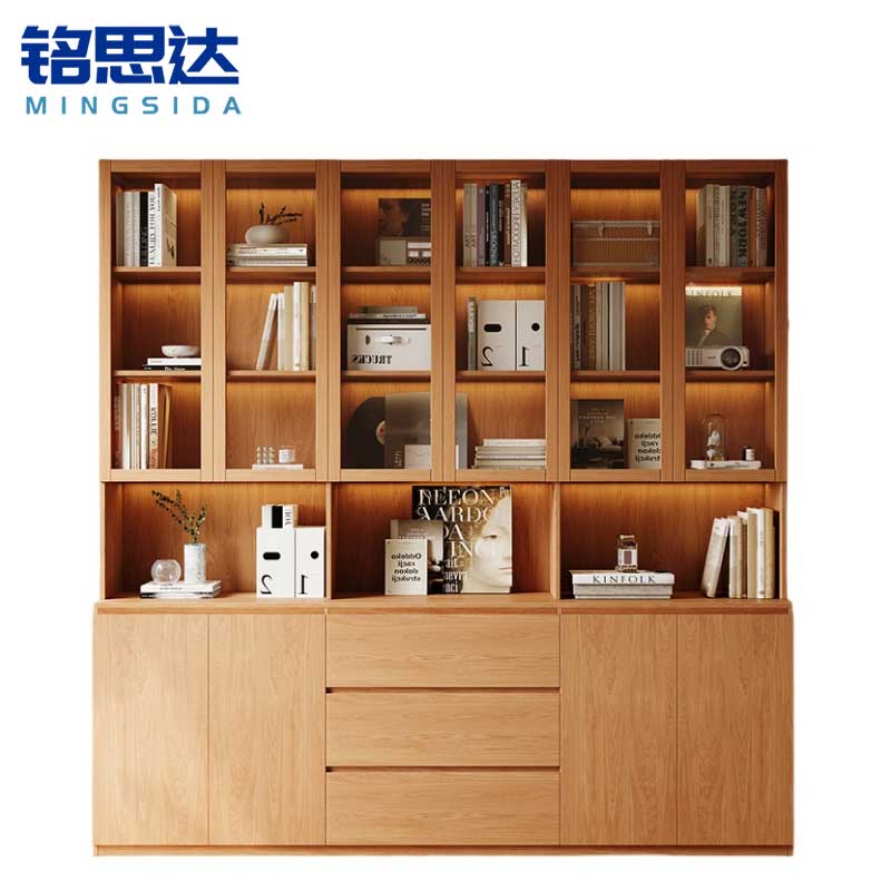 铭思达书柜展示柜六门台高清大图