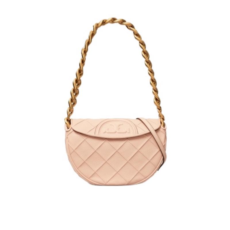 托里.伯奇(TORY BURCH)女士迷你软皮新月包翻盖设计可调肩带时尚