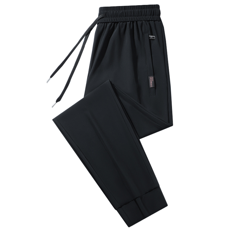 恒源祥夏季薄款男士休闲裤冰丝速干宽松大码卫裤中年爸爸运动裤干高清大图