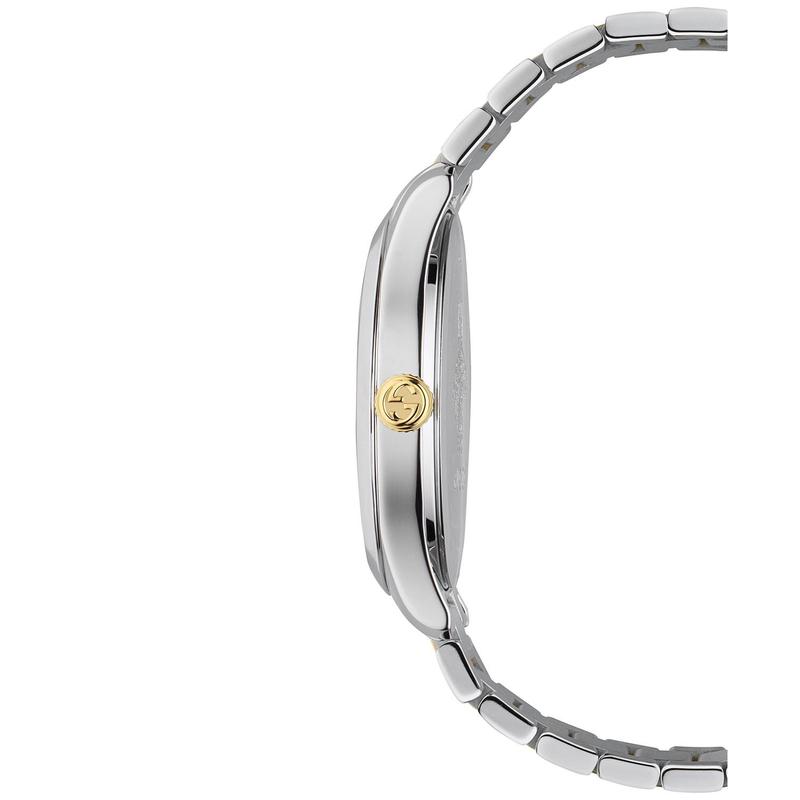 古驰Gucci石英男士双色不锈钢腕表38毫米商务休闲防水潮男手表高清大图