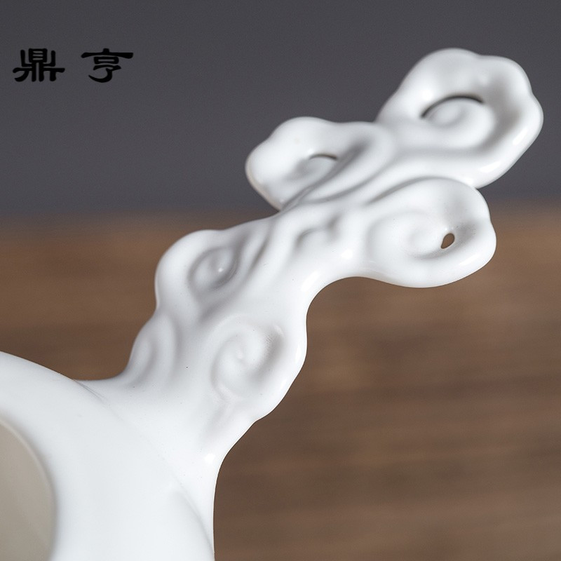 鼎亨陶瓷公道杯中式功夫茶具套装分茶器泡茶杯定窑白手工定制