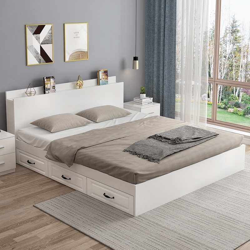 现代简约榻榻米床1.2米1.5米藤印象双人床1.