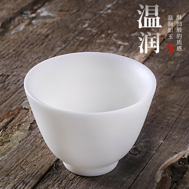 家柏饰(CORATED)白瓷茶杯陶瓷主人杯单杯功夫茶个人杯小杯子羊脂玉茶碗19014高清大图