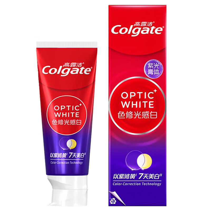 高露洁(Colgate)色修美白牙膏80g*3去牙渍清新口气