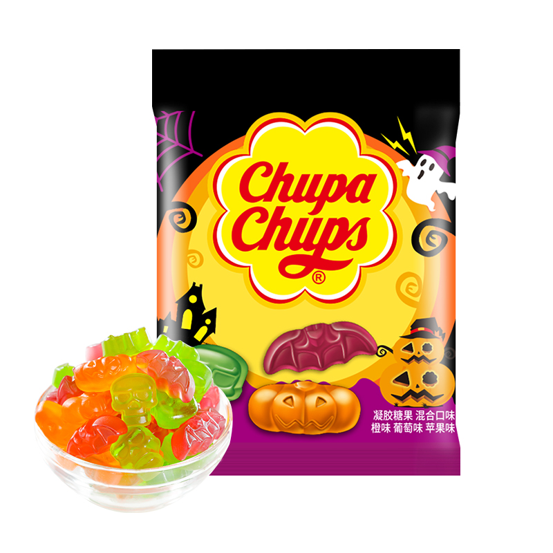 阿尔卑斯万圣节酷乐乐棒棒糖105克袋装750克桶装酷炫舌头高清大图
