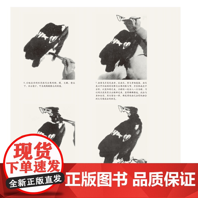李苦禅大写意花鸟画稿 名家课徒稿临本禽鸟花果水墨上海人民美术出版社中国画绘画技巧技法高清大图