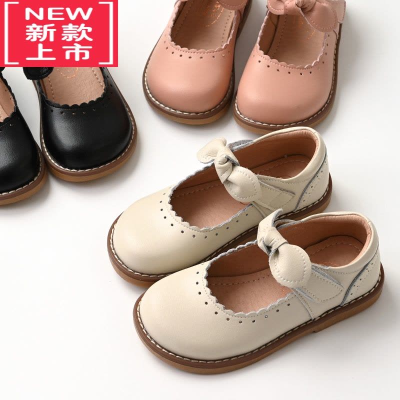 可莉允儿童小皮鞋 软底防滑 女童蝴蝶结公主鞋 洛丽塔鞋子 春秋款 童鞋运动休闲鞋图片