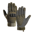 鸣固 战术防割手套 消防救援训练触屏防滑战术手套掌心防割绿色L码