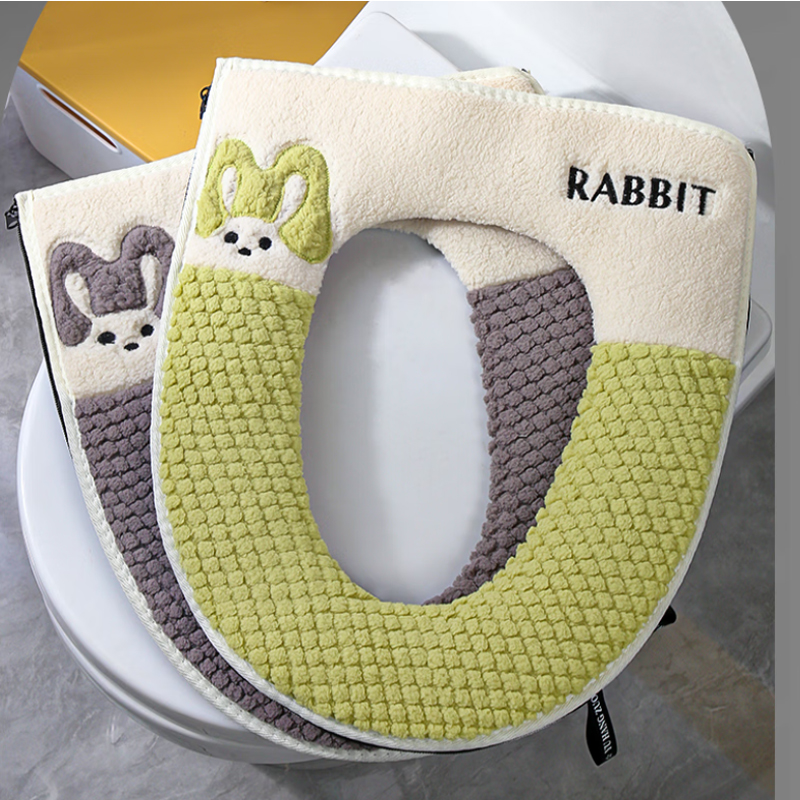 晟旎尚品马桶垫秋冬保暖加厚加绒垫圈可水洗马桶圈垫冬天坐便套拉链款通用高清大图