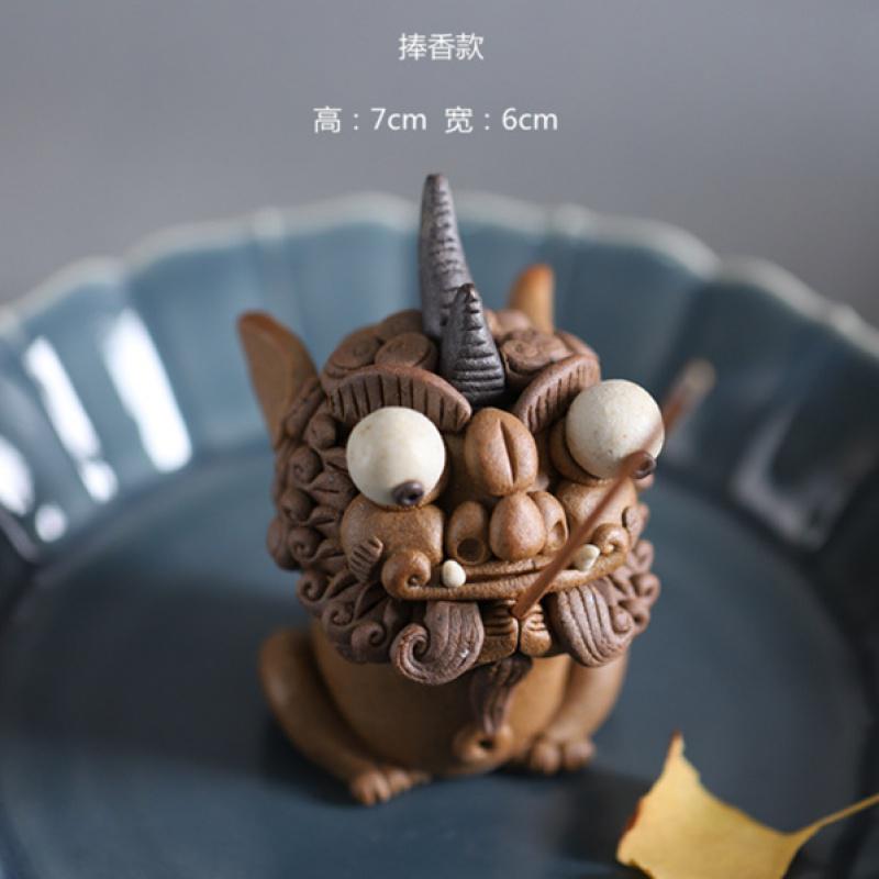 美帮汇貔貅手工香插可养开业生日新年独角兽瑞兽茶宠摆件高清大图