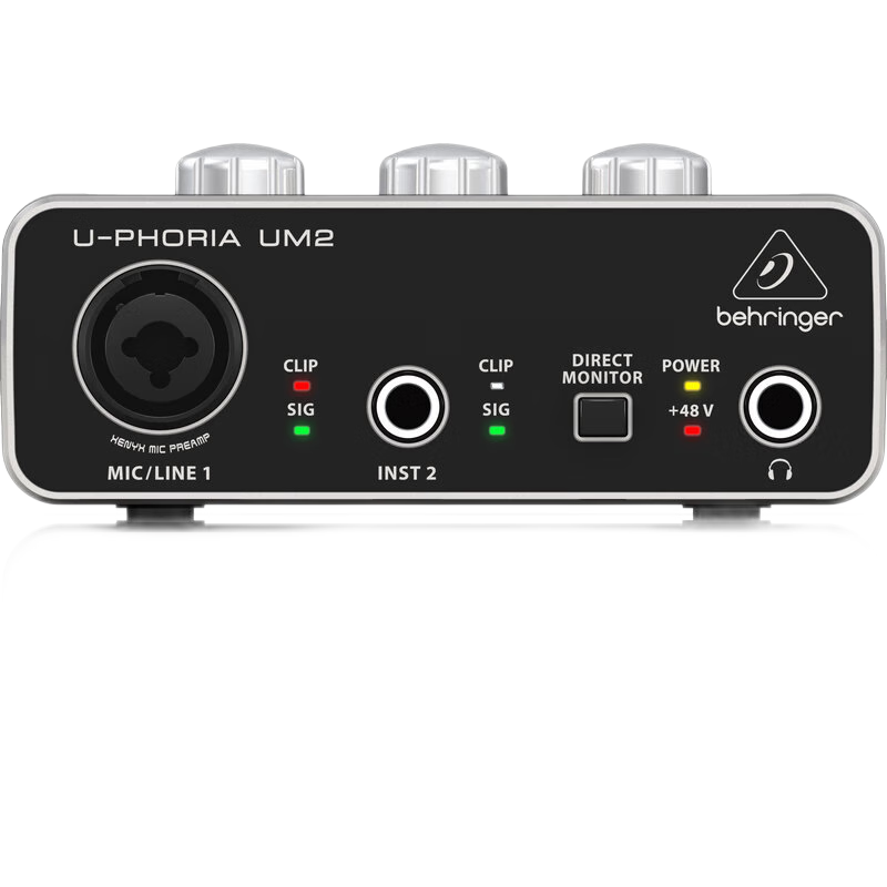 百灵达 UM2 USB 外置声卡专业录音电脑吉他直播 U-PHORIA UMC202HD