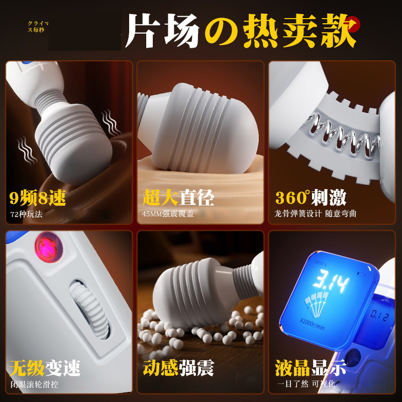 谜姬大头震动棒变频强震电动女用自慰器女性私处按摩棒外部刺激振动AV棒女友用宿舍便携情趣玩具爱潮跳蛋夫妻房事成人用品