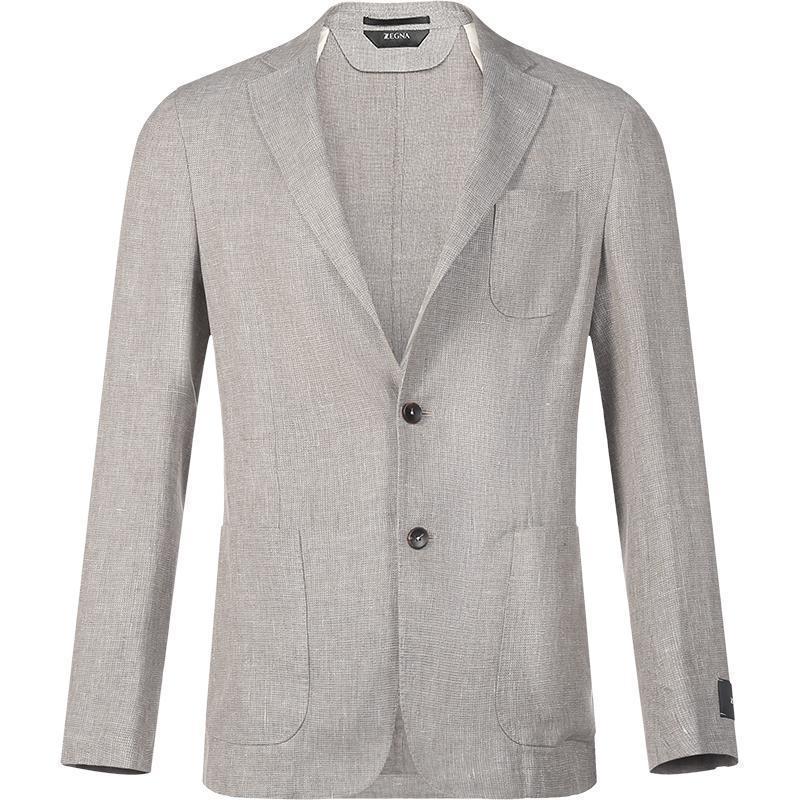 杰尼亚zzegna男士莱赛尔亚麻西服上衣外套3427231xnpg0