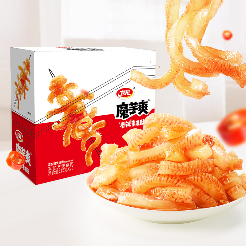 魔芋爽辣条酸辣素毛肚魔芋爽 300g/盒便携20小包高清大图