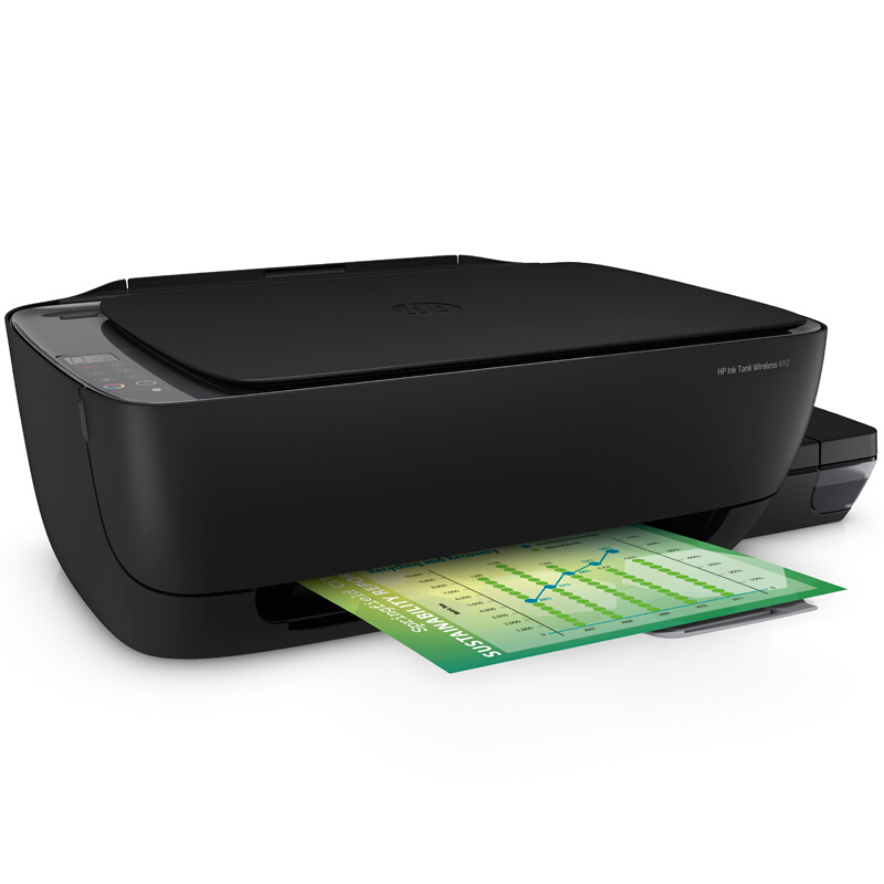 惠普hp410彩色喷墨照片打印机一体机原装连供墨仓式加墨打印彩色照片