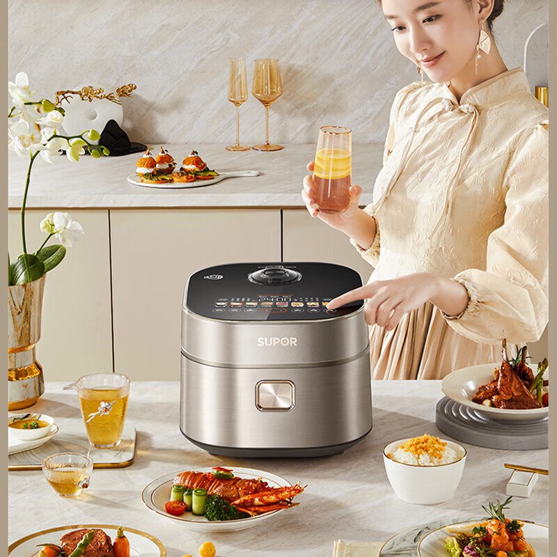苏泊尔(SUPOR)SF40HC87远红外360环流IH电饭煲 本釜内胆 彩屏触控 多功能家用智能电饭锅3-8人适用高清大图