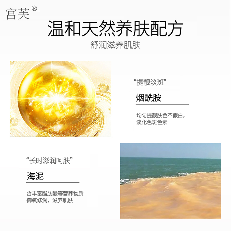 宫芙全身素颜美霜白身体乳遮瑕烟酰胺润肤霜冷一抹白体膜持久留香男女