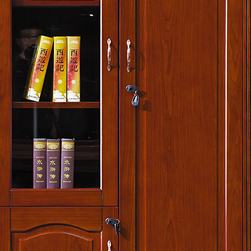 臻远ZY051403木质文件柜油漆贴木皮资料柜书柜 二门高清大图