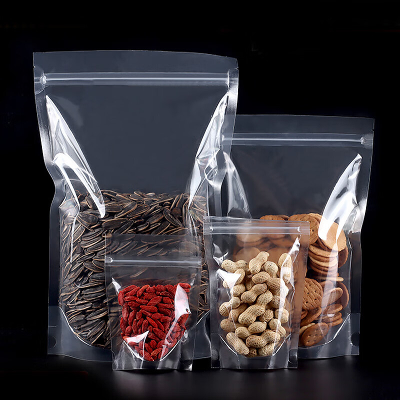 冰禹 自立自封袋 BYSN-49 透明 14*20+4cm 100个 1包高清大图