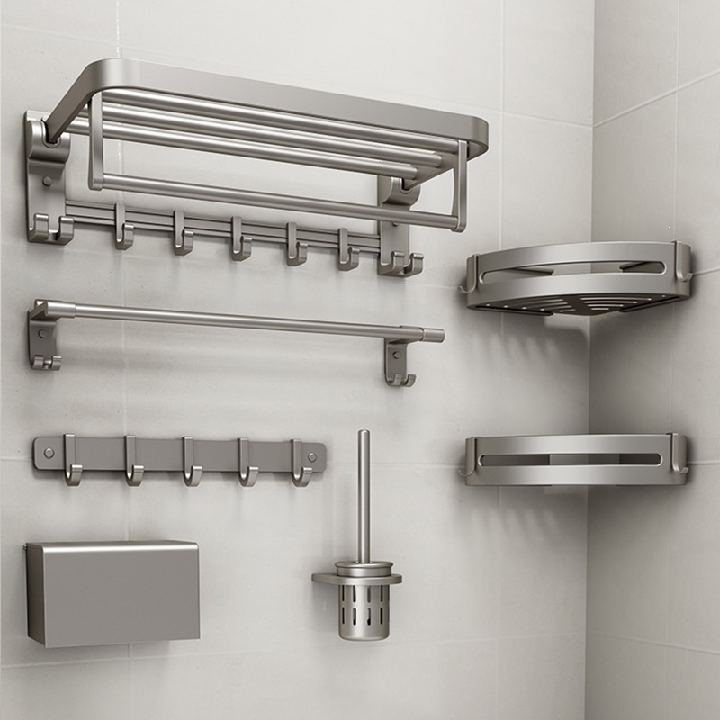 藤印象毛巾架免打孔浴巾架卫生间浴室置物架厕所卫浴五件套五金挂件