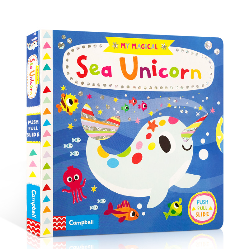 [醉染正版]英文原版绘本 My Magical Sea Unicorn 儿童启蒙认知 机关抽拉滑动活动纸板书高清大图